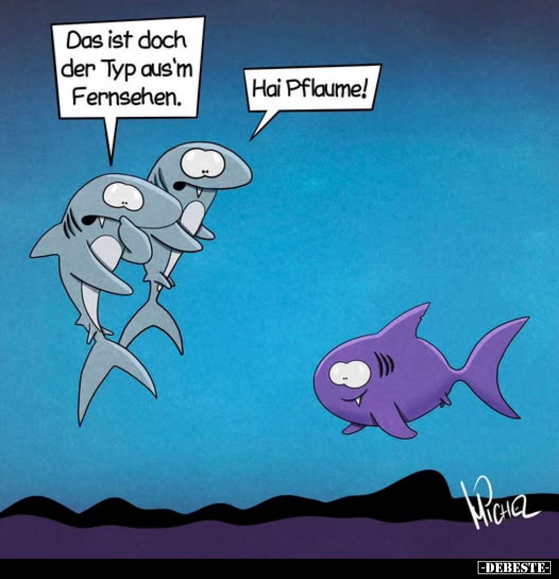 Das ist doch der Typ aus'm Fernsehen.
-
Hai Pflaume!
