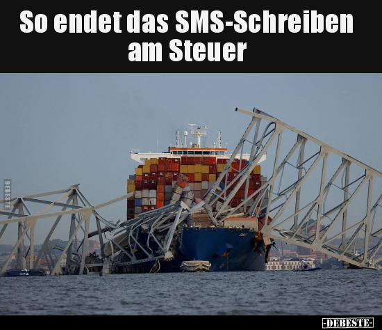 So endet das SMS-Schreiben am Steuer.. - Lustige Bilder | DEBESTE.de