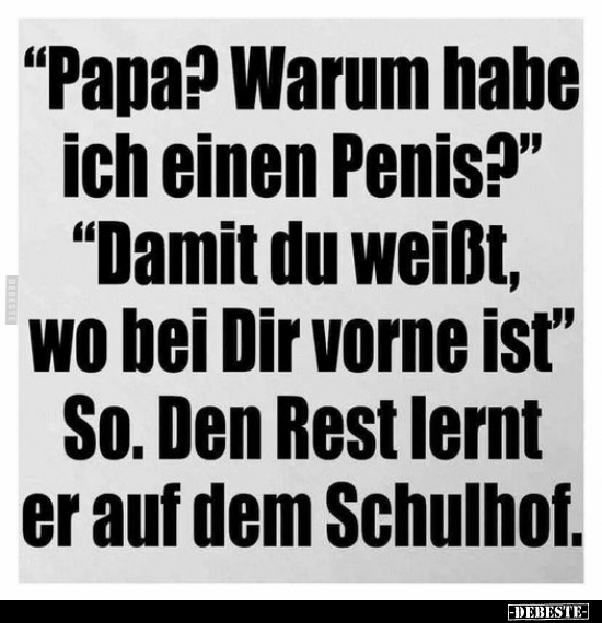 "Papa? Warum habe ich einen P*nis?"..