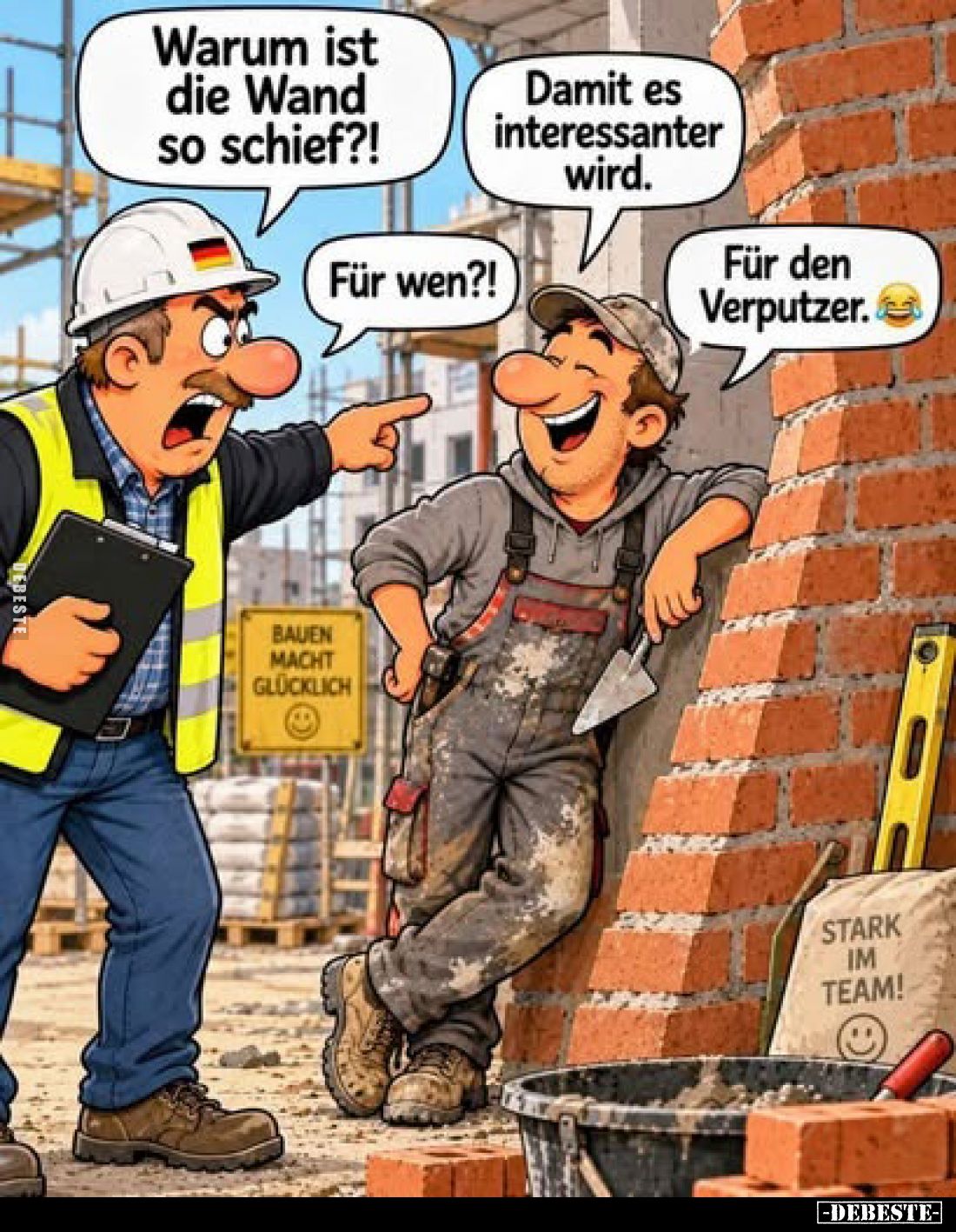 Warum ist die Wand so schief?!
-
Damit es interessanter wird.
-
Für wen?!
-
Für den Verputzer.