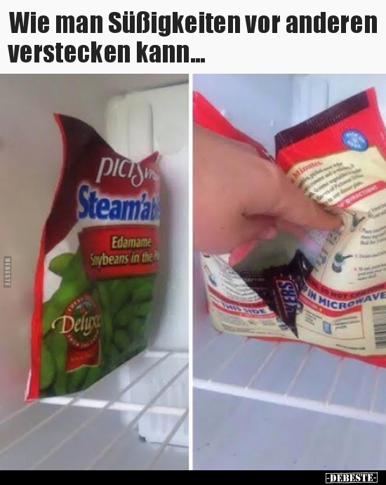 Wie man Süßigkeiten vor anderen verstecken kann... - Lustige Bilder | DEBESTE.de
