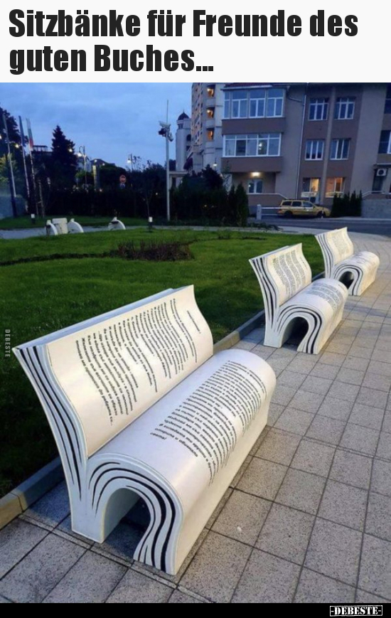 Sitzbänke für Freunde des guten Buches... - Lustige Bilder | DEBESTE.de