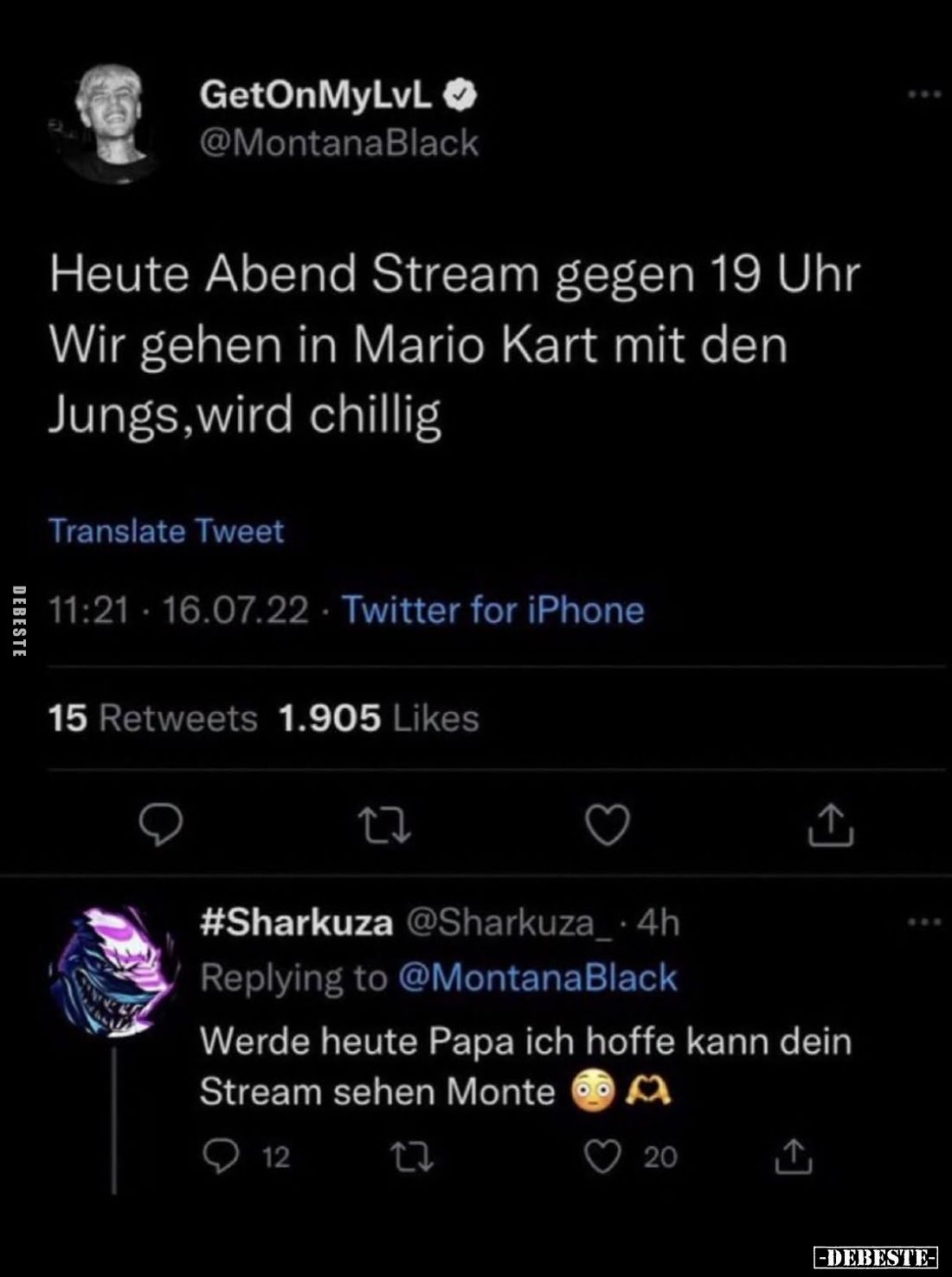 Heute Abend Stream gegen 19 Uhr Wir gehen in Mario Kart mit.. - Lustige Bilder | DEBESTE.de