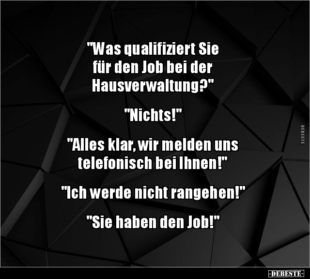 "Was qualifiziert Sie für den Job bei der.." - Lustige Bilder | DEBESTE.de