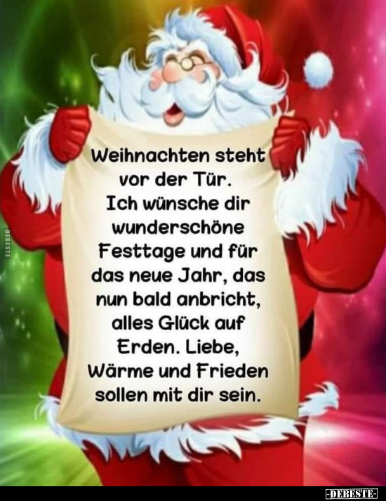 Weihnachten steht vor der Tür. Ich wünsche dir wunderschöne.. - Lustige Bilder | DEBESTE.de