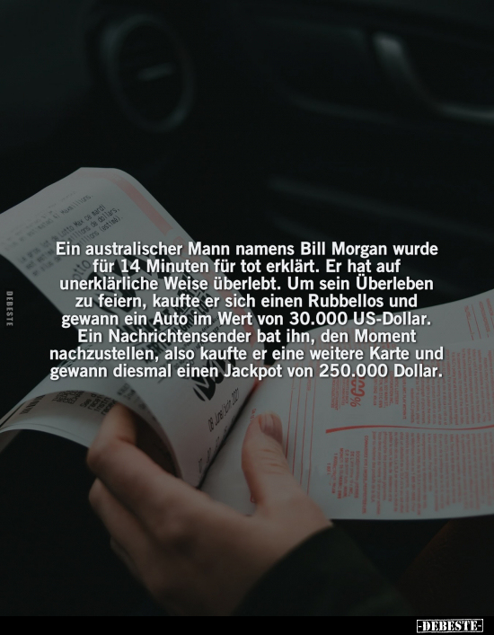 Ein australischer Mann namens Bill Morgan wurde für.. - Lustige Bilder | DEBESTE.de