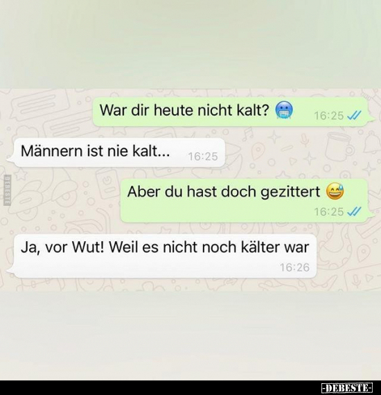 War dir heute nicht kalt?.. - Lustige Bilder | DEBESTE.de