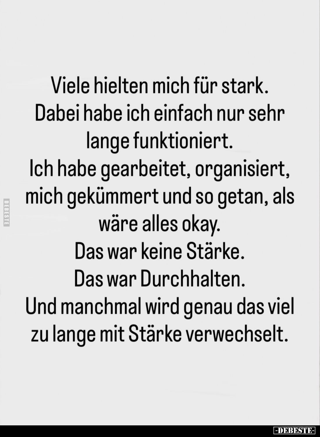 Viele hielten mich für stark.
Dabei habe ich einfach nur sehr lange funktioniert. Ich habe gearbeitet, organisiert, mich gek...