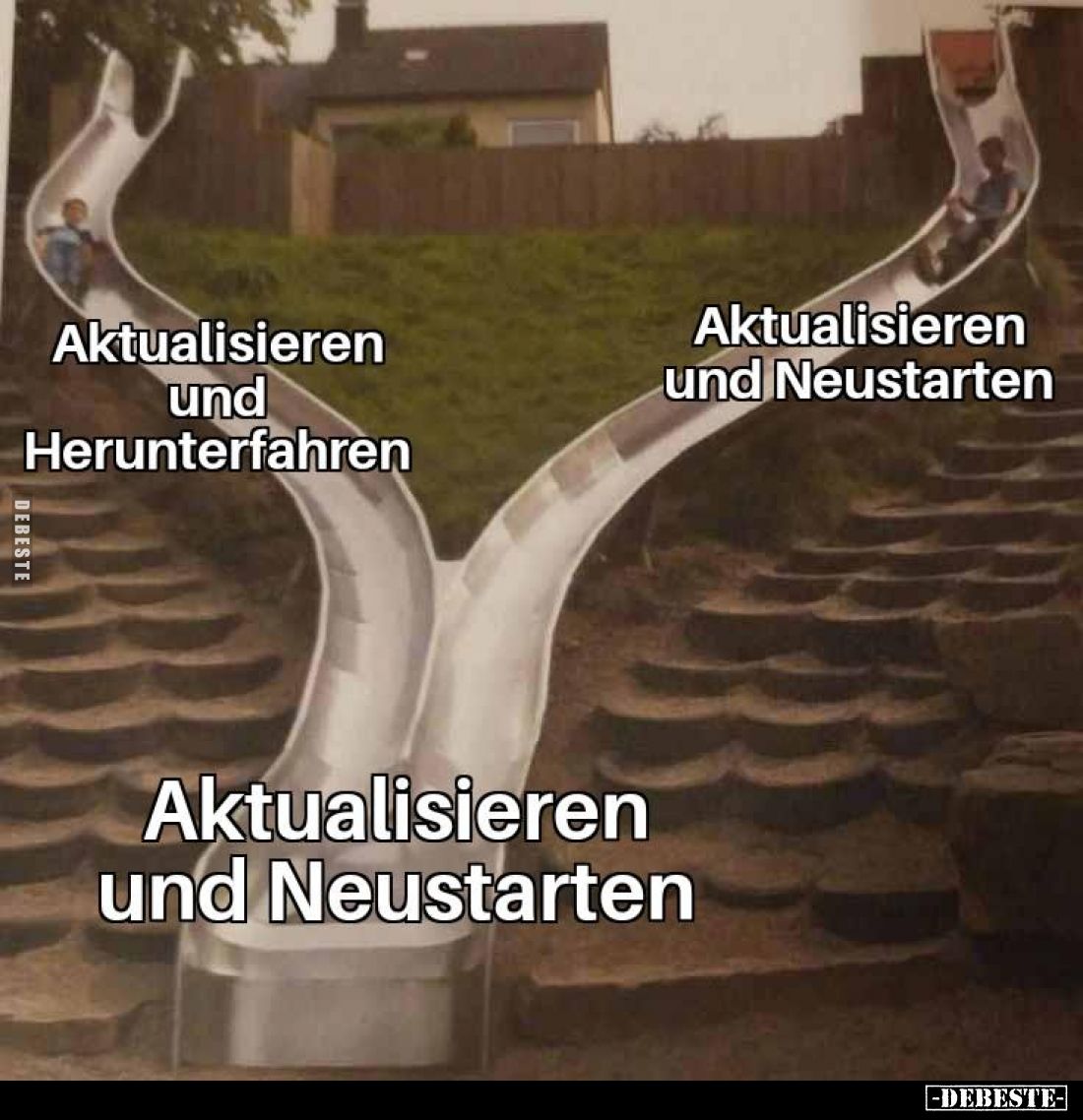 Aktualisieren und Herunterfahren
-
Aktualisieren und Neustarten
-
Aktualisieren und Neustarten