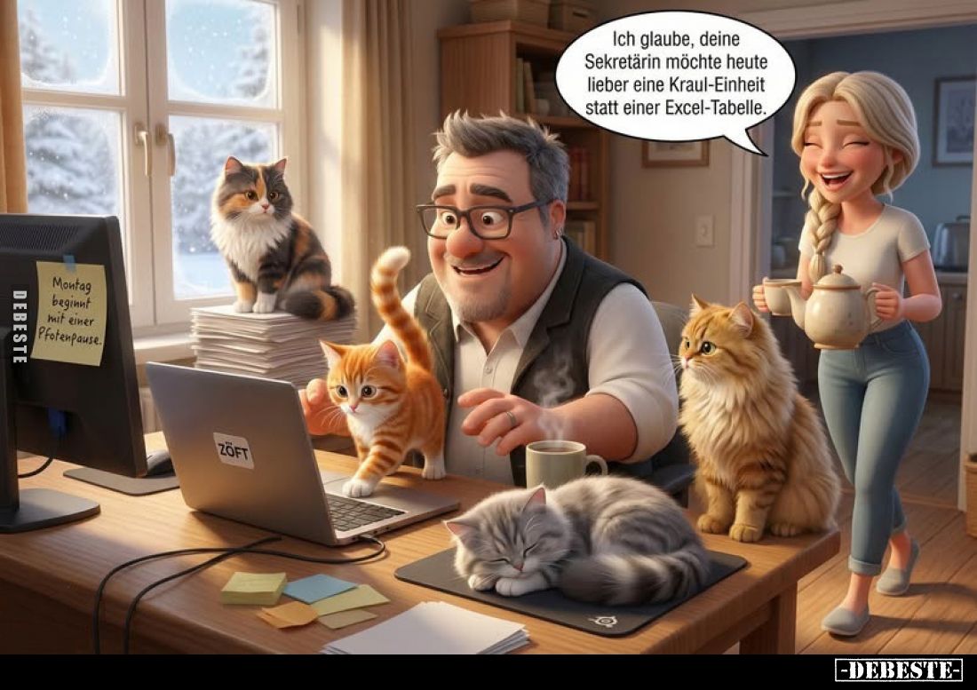 Ich glaube, deine Sekretärin möchte heute lieber eine Kraul-Einheit statt einer Excel-Tabelle.