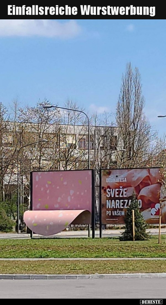 Einfallsreiche Wurstwerbung..