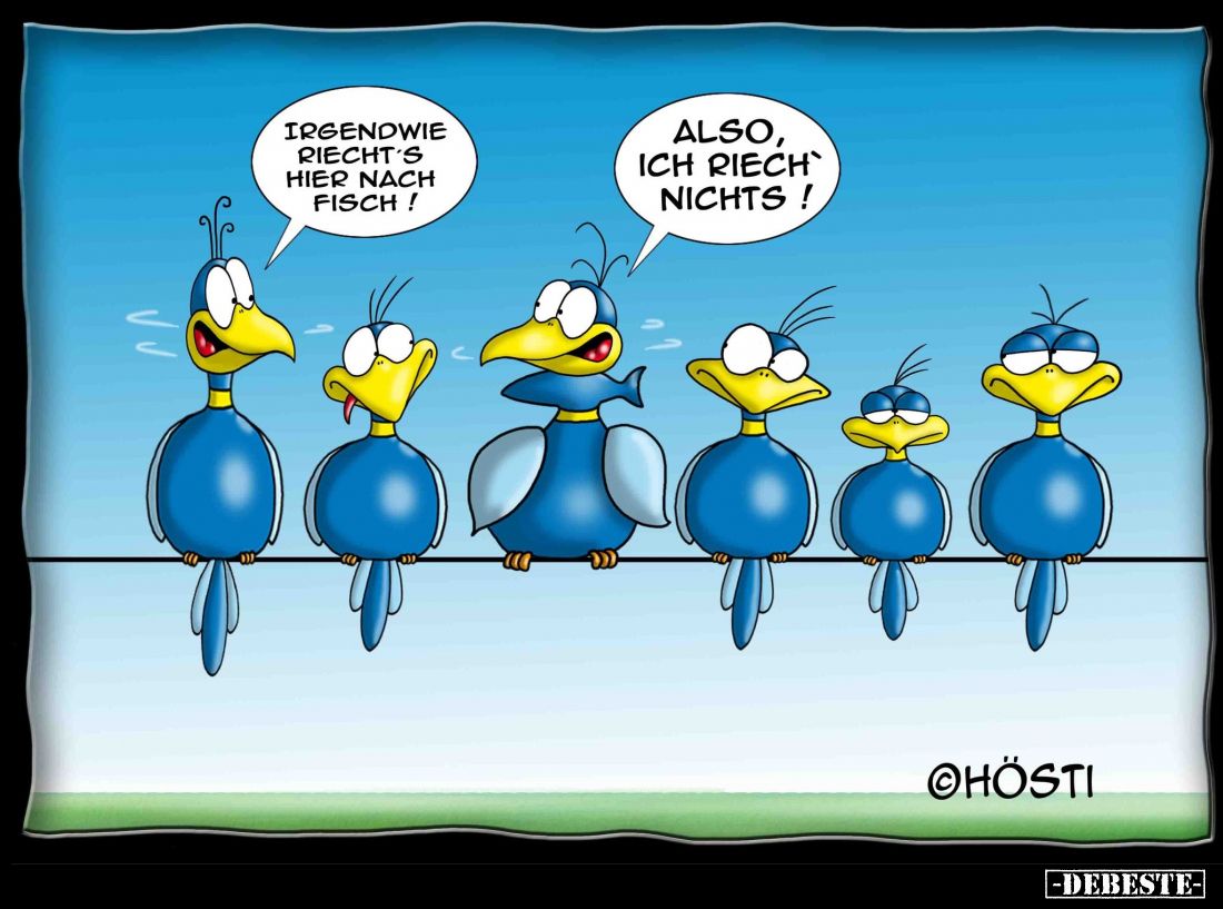 Irgendwie riecht's hier nach Fisch! - Also, ich riech' nichts!