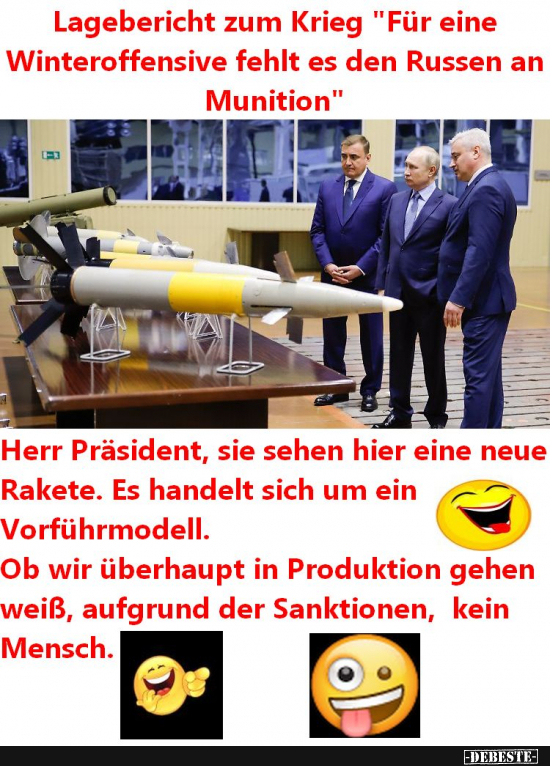 Putin besichtigt die russische Schrottproduktion - Lustige Bilder | DEBESTE.de