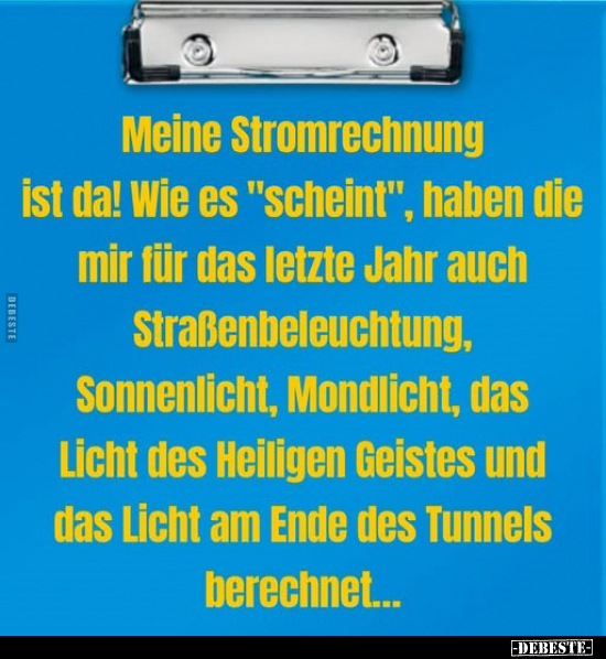 Stromrechnung, Ende