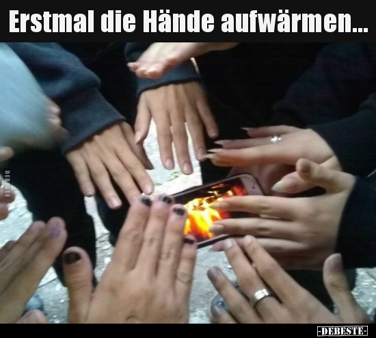 Erstmal die Hände aufwärmen...