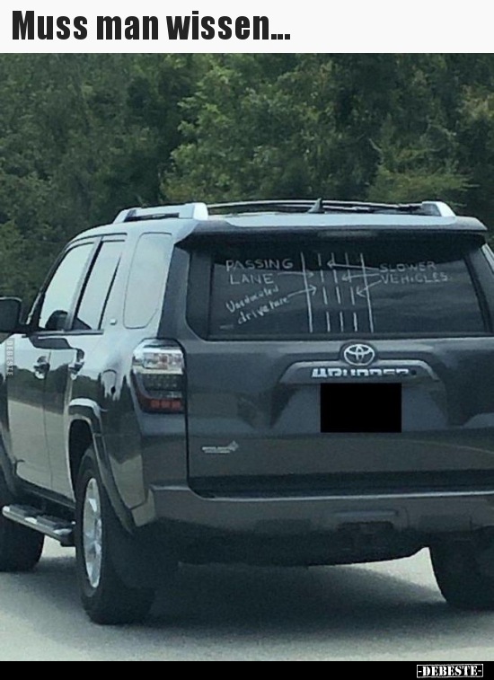 Muss man wissen...