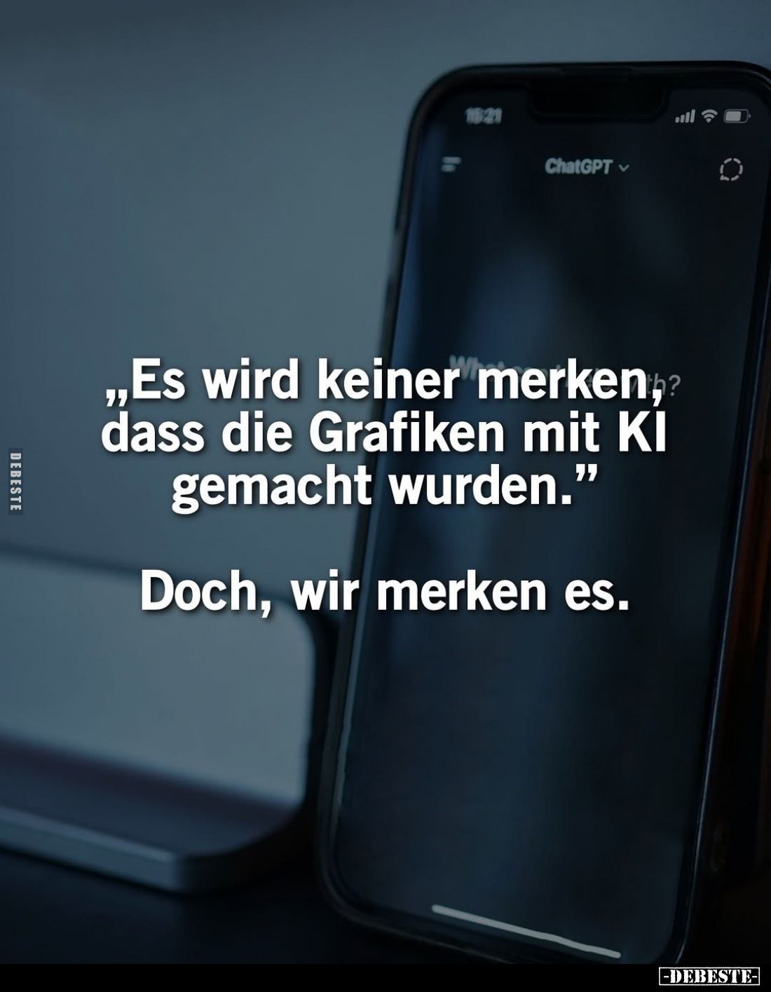 "Es wird keiner merken, dass die Grafiken mit KI gemacht wurden." -
Doch, wir merken es.