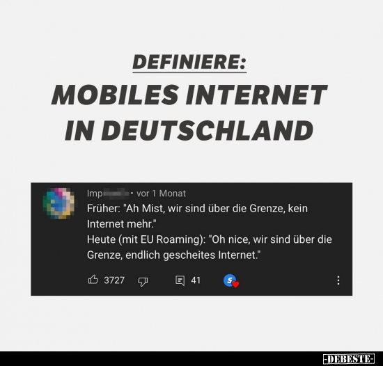 DEFINIERE: Mobiles Internet in Deutschland.. - Lustige Bilder | DEBESTE.de