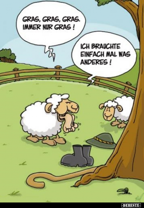 Gras, Gras, Gras, immer nur Gras!.. - Lustige Bilder | DEBESTE.de