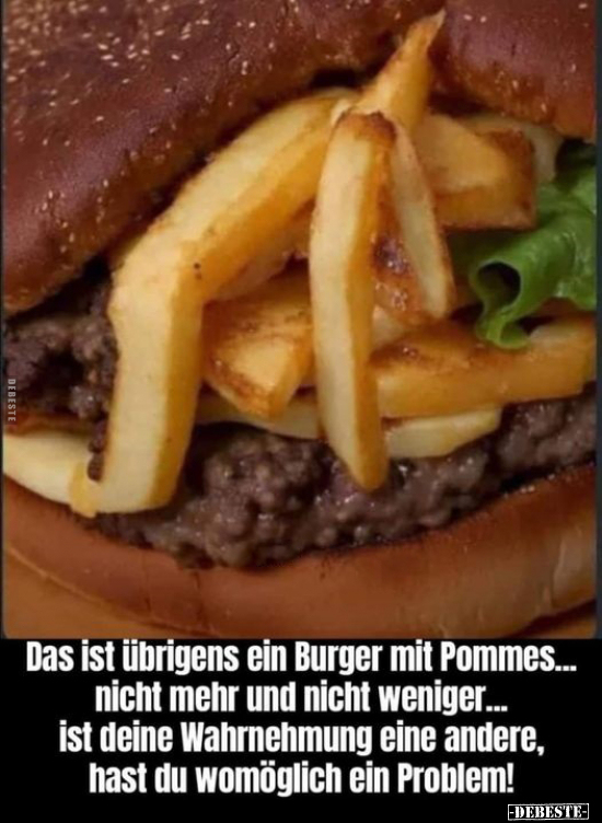 Das ist übrigens ein Burger mit Pommes.. - Lustige Bilder | DEBESTE.de