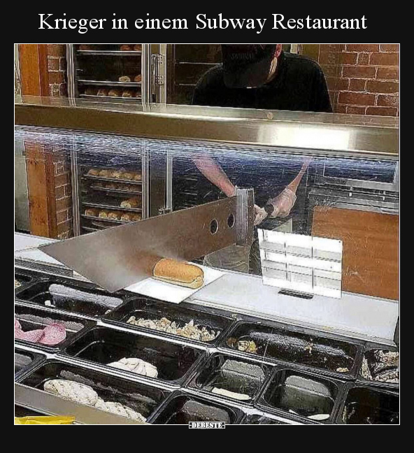 Krieger in einem Subway Restaurant.. - Lustige Bilder | DEBESTE.de
