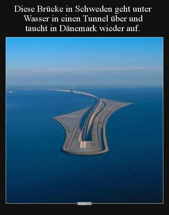 Diese Brücke in Schweden geht unter Wasser in einen Tunnel.. - Lustige Bilder | DEBESTE.de