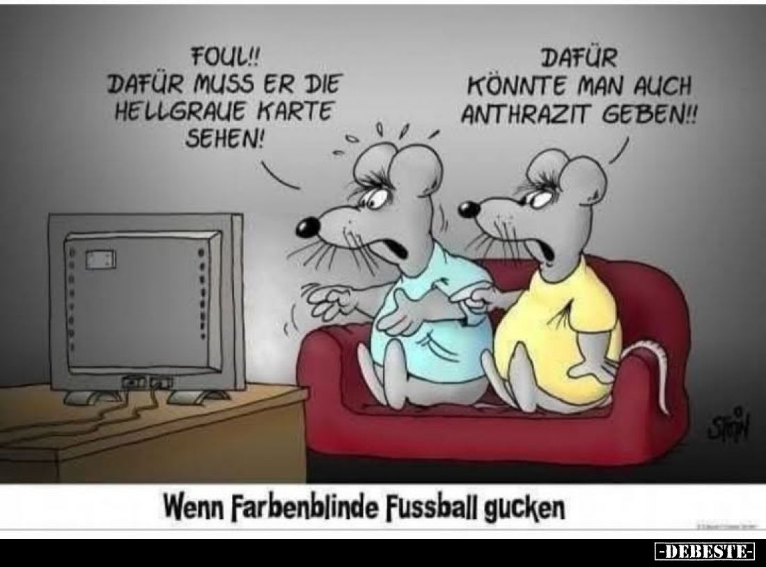 Foul!! Dafür muss er die hellgraue Karte sehen!
-
Dafür könnte man auch Anthrazit geben!!