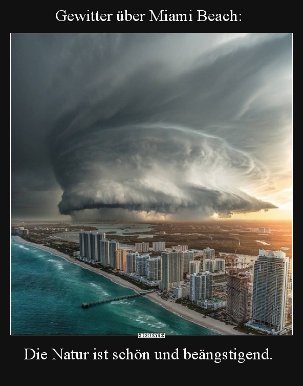 Gewitter über Miami Beach: Die Natur ist schön und.. - Lustige Bilder | DEBESTE.de