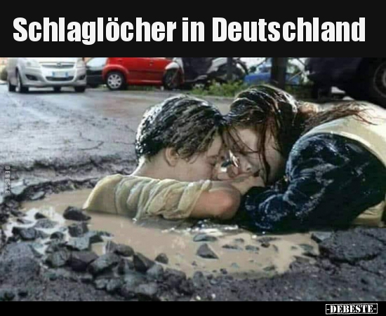 Schlaglöcher in Deutschland..