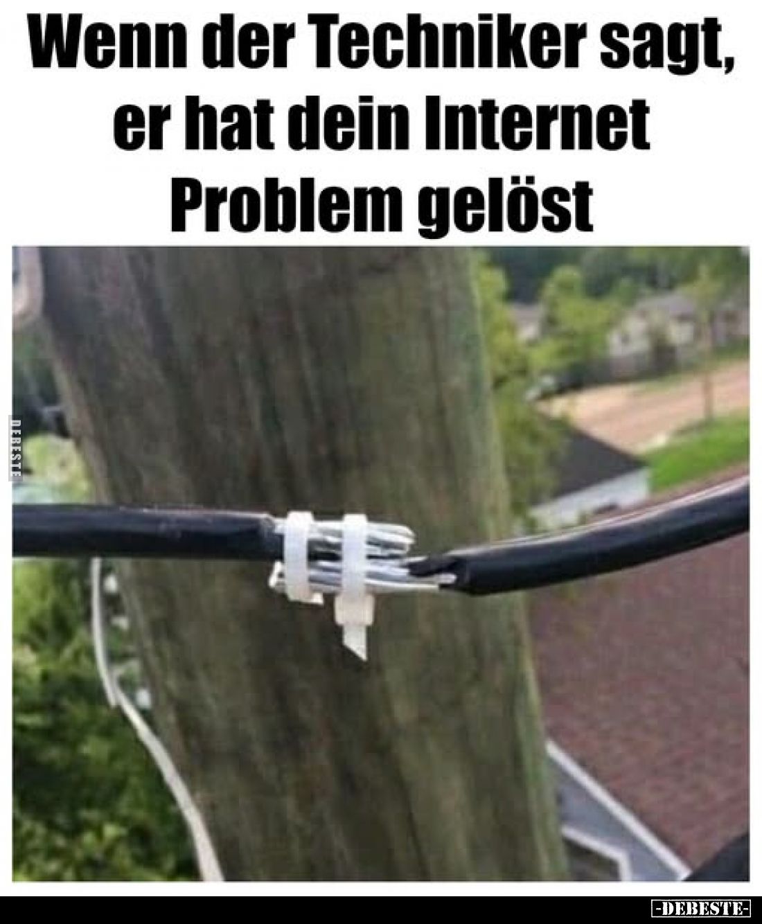Wenn der Techniker sagt, er hat dein Internet Problem gelöst.