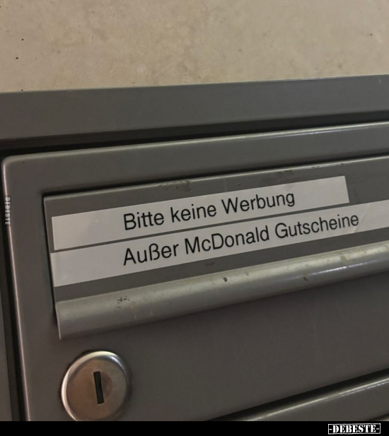 Bitte, Werbung