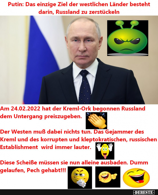 Putin hat die Hosen voll! - Lustige Bilder | DEBESTE.de