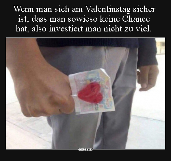 Wenn man sich am Valentinstag sicher ist, dass man sowieso.. - Lustige Bilder | DEBESTE.de