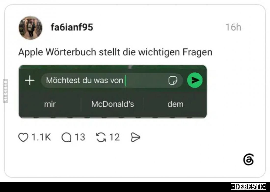 Apple Wörterbuch stellt die wichtigen Fragen