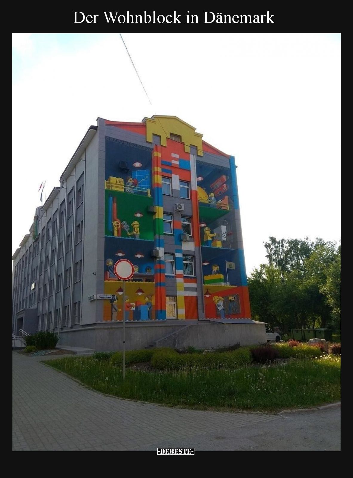 Der Wohnblock in Dänemark