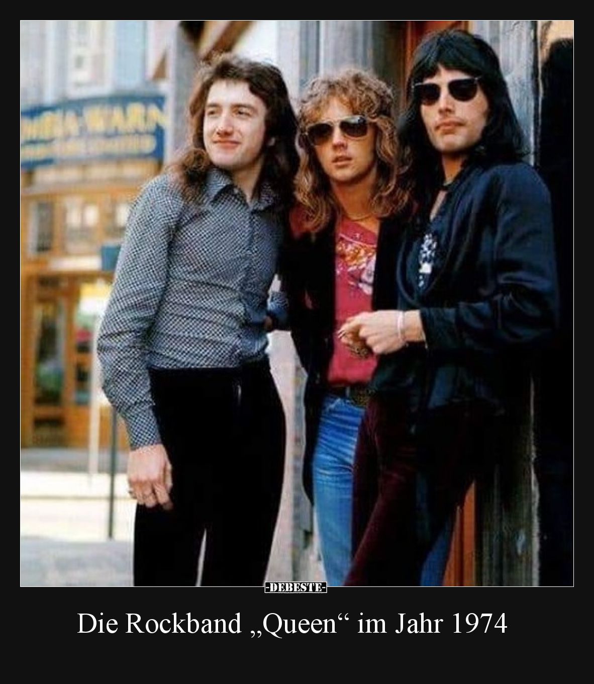 Die Rockband „Queen“ im Jahr 1974