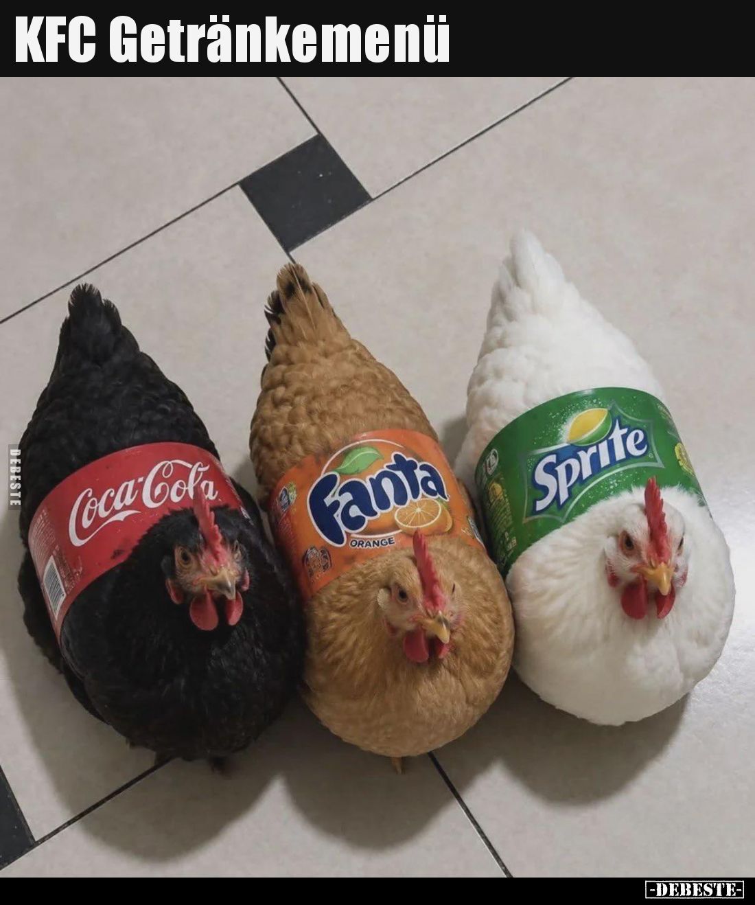 KFC Getränkemenü