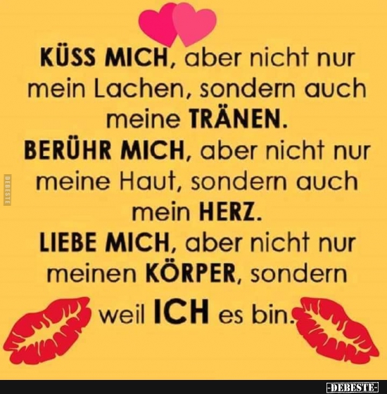 KÜSS MICH, aber nicht nur mein Lachen.. - Lustige Bilder | DEBESTE.de