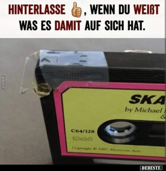 Hinterlasse, wenn du weißt, was es damit auf sich hat.