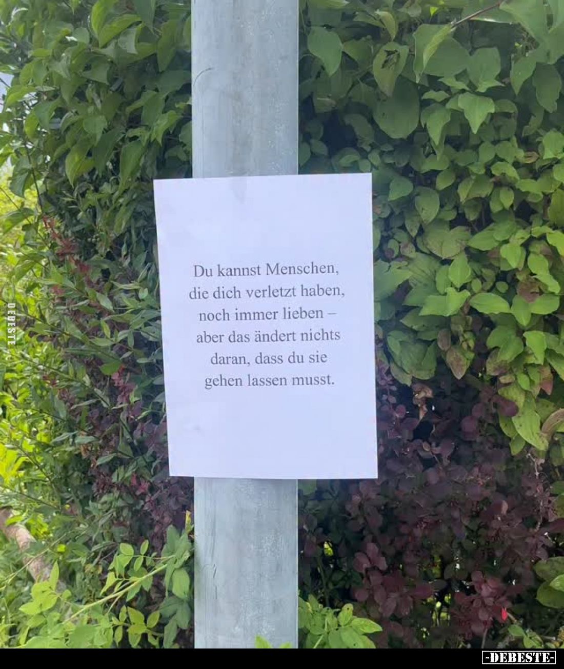 Du kannst Menschen, die dich verletzt haben, noch immer lieben - aber das ändert nichts daran, dass du sie gehen lassen musst...