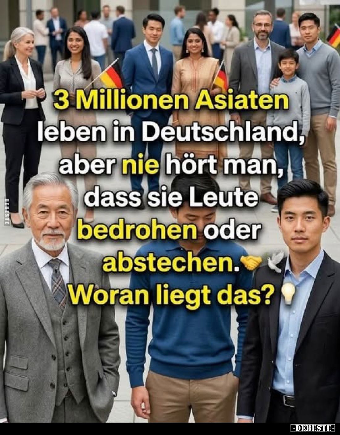 3 Millionen Asiaten leben in Deutschland, aber nie hört man.. - Lustige Bilder | DEBESTE.de