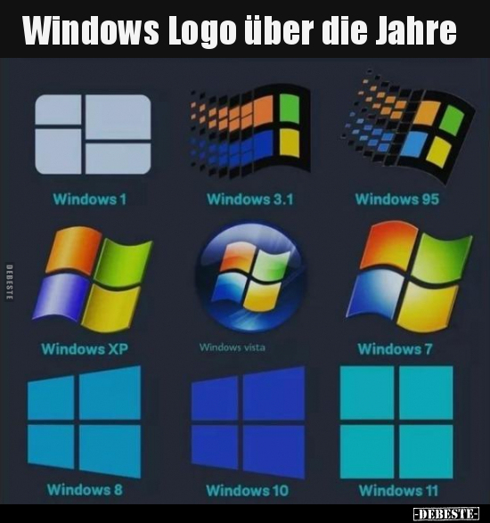 Windows Logo über die Jahre.. - Lustige Bilder | DEBESTE.de