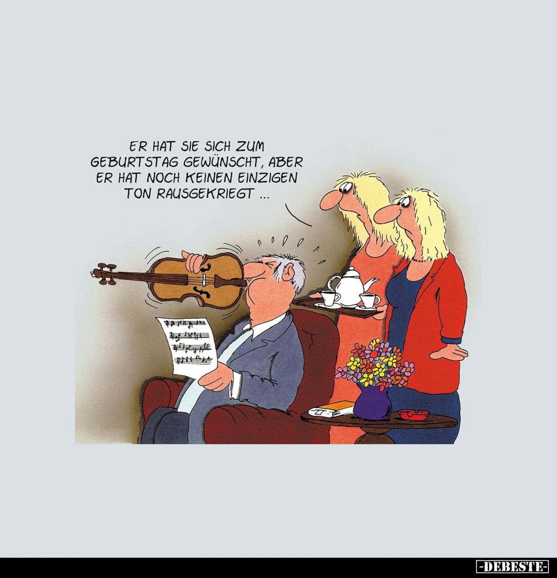 Er hat sie sich zum Geburtstag gewünscht, aber er hat noch keinen einzigen Ton rausgekriegt...