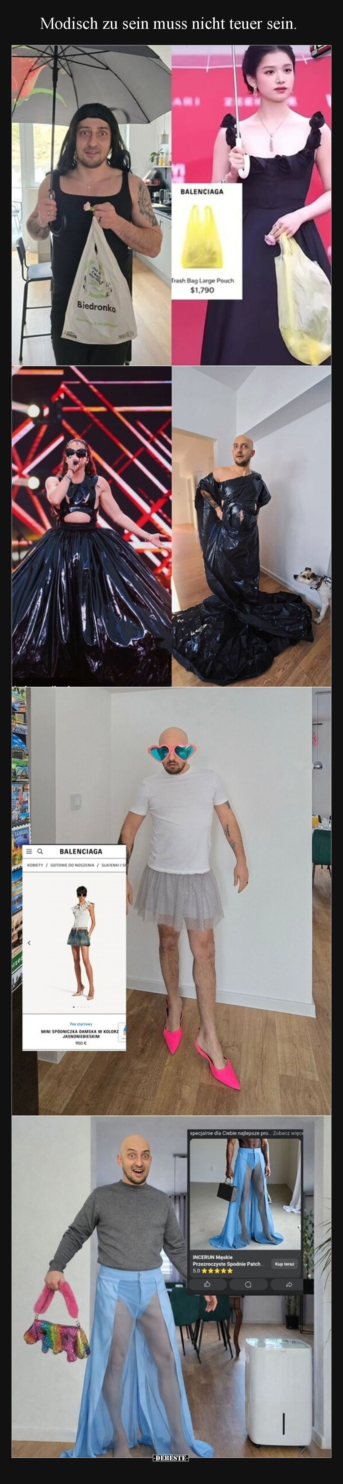 Modisch zu sein muss nicht teuer sein.