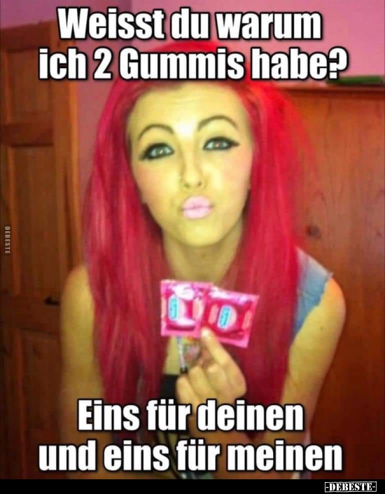 Weisst du warum ich 2 Gummis habe?.. - Lustige Bilder | DEBESTE.de