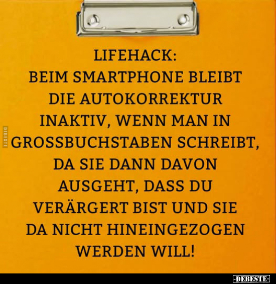 Smartphone, Autokorrektur, Wenn