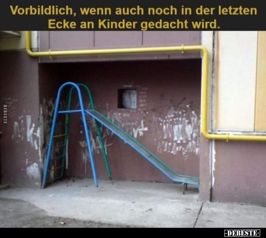 Vorbildlich, wenn auch noch in der letzten Ecke an Kinder.. - Lustige Bilder | DEBESTE.de