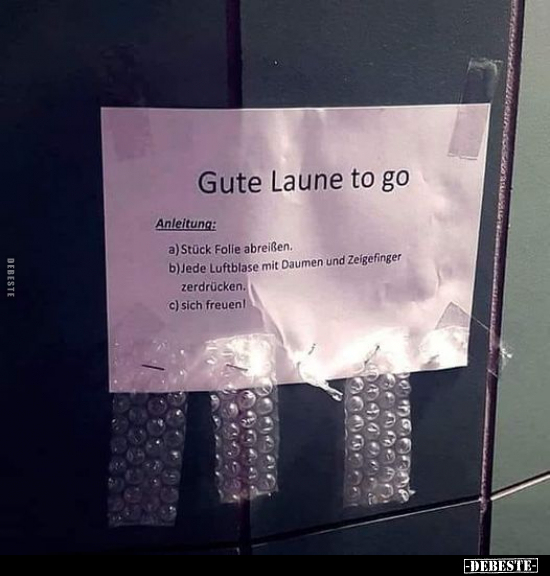 Gute Laune to go.. - Lustige Bilder | DEBESTE.de