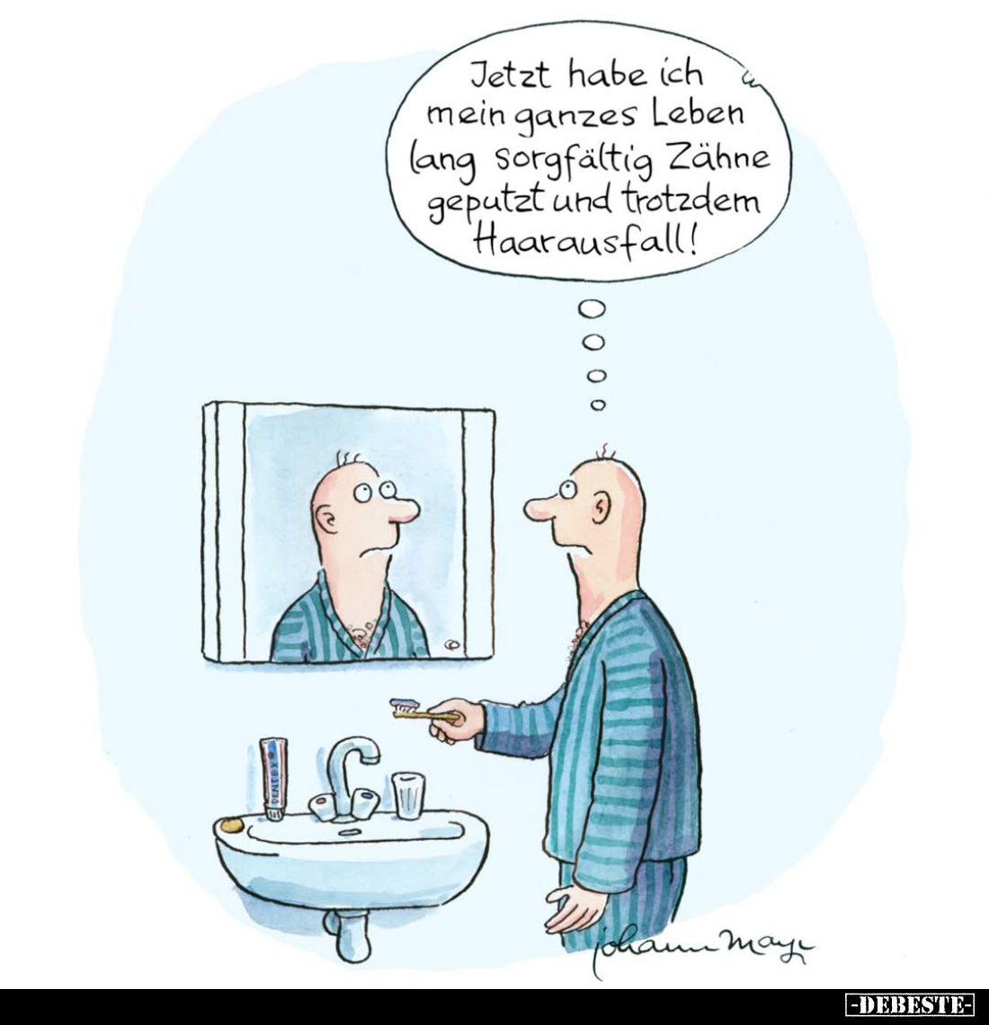 Jetzt habe ich mein ganzes Leben lang sorgfältig Zähne geputzt und trotzdem Haarausfall!