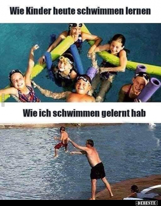 Wie Kinder heute schwimmen lernen.. - Lustige Bilder | DEBESTE.de